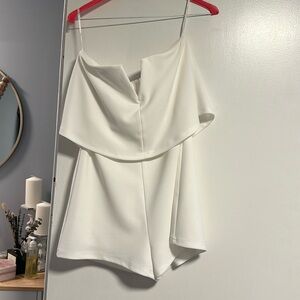 Lulus Power of Love White Strapless Romper